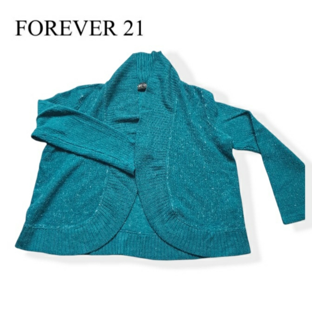 Forever 21 open blue sweater